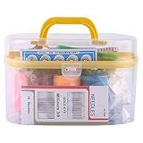10 Peças De Material De Costura Portátil Mini Kit De Costura Para Iniciantes Acessórios Para Artesanato DIY Com Linha Tesoura Agulhas Fita Métrica E Outros Acessórios Yellow 