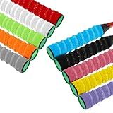 10 Peças De Raquete De Badminton De Tênis Aderência De Raquete Antiderrapante Perfurada Superabsorvente Overgrip De Badminton Respirável Pickleball Overgrip Para Tênis Badminton Pickleball 