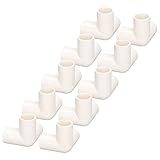 10 Peças Encaixes De Tubulação De 3 Vias Pvc Plástico T Cotovelo Canto Conector 25mm De Diâmetro Interno Para Conexões De Barraca De Estufa De Móveis De água Branco 