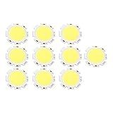 10 Peças Redondo COB 3W Lâmpada LED De Alta Potência Lâmpada De Alumínio Placa De Circuito Módulo De Chip LED 300 330LM DC 9 11V Branco Quente 3000K Branco 4000K 6500K Branco 6500K 