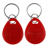 10 Peças Tag Chaveiro Rfid Em4100 13 56mhz Cor Vermelho