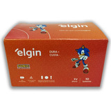 10 Pilhas Elgin Bateria 9v Zinco Carvão 1 Caixa