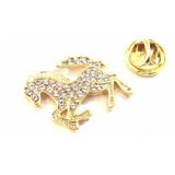 10 Pin Botton Broche Cavalo Com