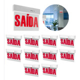 10 Placa Saída Emergência 1 Lado Luz Sinalização 1w 6500k