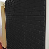 10 placas 3d Basic 50x50 Revestimento De Parede Tijolo Preta