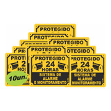 10 Placas De Monitoramento E Alarme Protegido Vigilância 24h