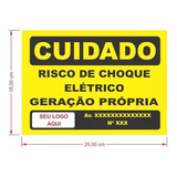 10 Placas Geracao Propria Energia Solar Personalizada 25x18