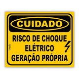10 Placas Geração Própria Risco De Choque Elétrico 20x16