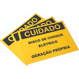 10 Placas Padrão Cpfl Geração Propria Cuidado Risco Choque