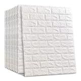 10 Placas Painel 70x77cm 3D De Parede Espuma Tijolo Auto Adesivo Impermeável Lindo Aplique Fácil