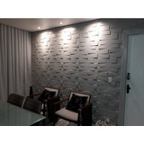 10 Placas Pvc Imita Gesso Autocolante 50x50 Cm Alto Relevo