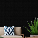 10 Placas Revestimento De Parede Pvc 3d Alto Relevo Preto