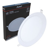 10 Plafon Painel Led Redondo Embutir 18w 6500k Ultra Slim