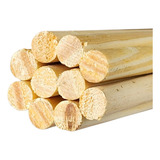 10 Poleiro Madeira Vareta Pinus Cabo Bastão Liso 12mm X 1mt