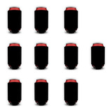 10 Porta Lata 350ml Neoprene Preto Viagem Cerveja Térmico
