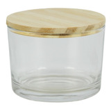 10 Pote Patê Vidro 150ml Copo Para Velas Tampa De Madeira