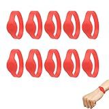 10 Pulseiras RFID 125 KHz IP68 à Prova D água Cartão De Identificação RFID Controle De Acesso Para Piscina Sauna Sala De Restaurante Vermelho