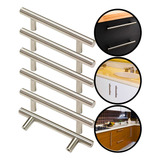 10 Puxador Haste Redondo Aço Inox Escovado 192mm Para Moveis