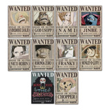 10 Quadros One Piece Anime Procurado Wanted 14x20 Luffy