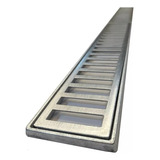 10 Ralo Linear Grelha Alumínio 10x100 Coleta Água Pluvial
