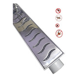 10 Ralos Linear 6x50 Sifonado Anti Inseto Com Grelha Inox