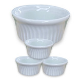 10 Ramekin Pequeno De Porcelana 50 Ml Porta Molhos Ketchup