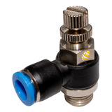 10 Reguladoras De Fluxo Pneumáticas Tubo Ø06 Rosca 1 8 Bsp