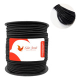 10 Rolo Elástico São Jose Colombe Roliço 3mm Preto C 100 Mts