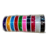 10 Rolo Fio Elástico Coloridos De Silicone P pulseiras 0 7mm