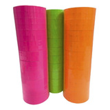 10 Rolos 10 000 Etiquetas P Etiquetadora Mx5500 Cor Fluor Cor Rosa Fluorescente Desenho Impresso