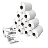 10 Rolos Com 200 Etiqueta Térmica 10x15 Serrilhada Cor Branco Mtag Etiquetas