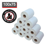 10 Rolos Etiqueta 100x75 Térmica Zebra Argox Elgin Cor Branco Fábrica Das Etiquetas