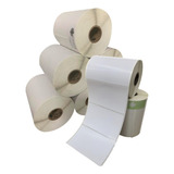 10 Rolos Etiqueta Couche 100x75 mm 10x7 5 Cm Cor Branco