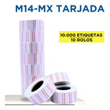 10 Rolos Etiqueta M 14 Tarjada