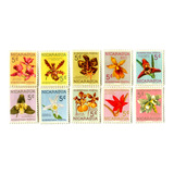 10 Selos Nicarágua Flora Flores Orquídeas Silvestres L 3915