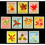 10 Selos Nicarágua Flora Flores Orquídeas Silvestres L 3915