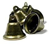 10 Sinos Grandes De Vaca De Casamento Rústico De Bronze Antigo De 3 8 Cm Para Decoração De Mesa Com Orifício Para Pendurar Bom Som De Toque Aparência Antiga Vintage