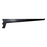10 Suportes Para Trilho Cremalheira Prateleira 50cm Preto