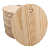 10 Tabua Redonda 20cm Pinus Servir Mesa Posta Petisco Frios