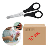10 Tesouras Escolar 13cm Multiuso Aço Inox Premium Atacado