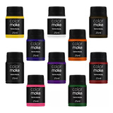 10 Tintas Líquida 35ml Colormake todas As Cores 