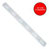 10 Trilho Cremalheira Rasgo Duplo 100cm 1m Para Prateleira