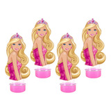 10 Tubetes Barbie C Aplique 3d Festa Aniversário
