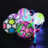 10 Un Bola Com Cordã Led Borracha Vinil Mola Brinquedo 23cm