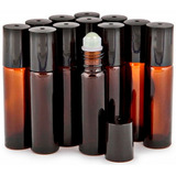 10 Un Frasco Vidro Âmbar Roll on 10ml Premium vidro Grosso