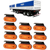 10 Un Lanterna Lateral Led C Suporte Carreta Facchini