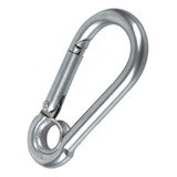 10 Un Mosquetão Em Inox Com Trava Rápida 100 Kg 5x50mm
