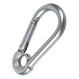 10 Un Mosquetão Em Inox Com Trava Rápida 90 Kg 4x40mm