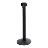 10 Un Organizador De Fila Pedestal Preto Fosco Com Fita 2 Mt
