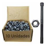 10 Un Pino De Centro Cabeça Baixa Cb Com Porca M12 X 30cm